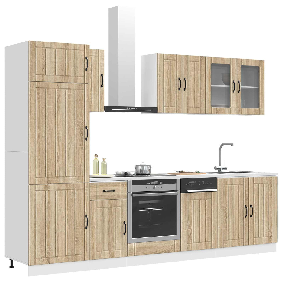 vidaXL 8 Piece Kitchen Cabinet Set "Lucca" Sonoma Oak Engineered Wood