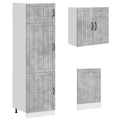 vidaXL 8 Piece Kitchen Cabinet Set "Lucca" Concrete Grey Engineered Wood