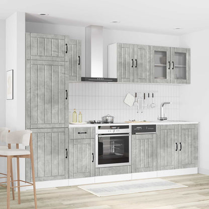 vidaXL 8 Piece Kitchen Cabinet Set "Lucca" Concrete Grey Engineered Wood