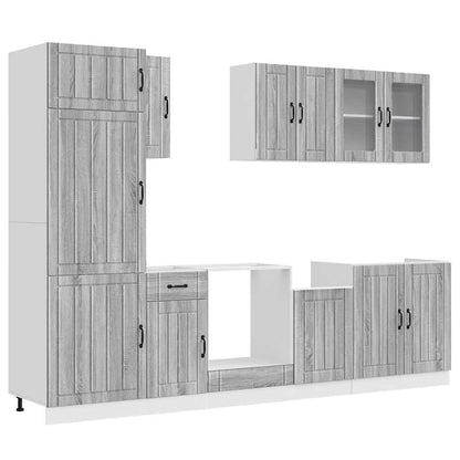 vidaXL 8 Piece Kitchen Cabinet Set "Kalmar" Grey Sonoma Engineered Wood