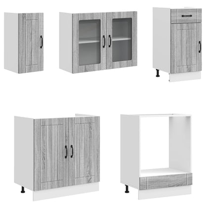 vidaXL 8 Piece Kitchen Cabinet Set "Kalmar" Grey Sonoma Engineered Wood