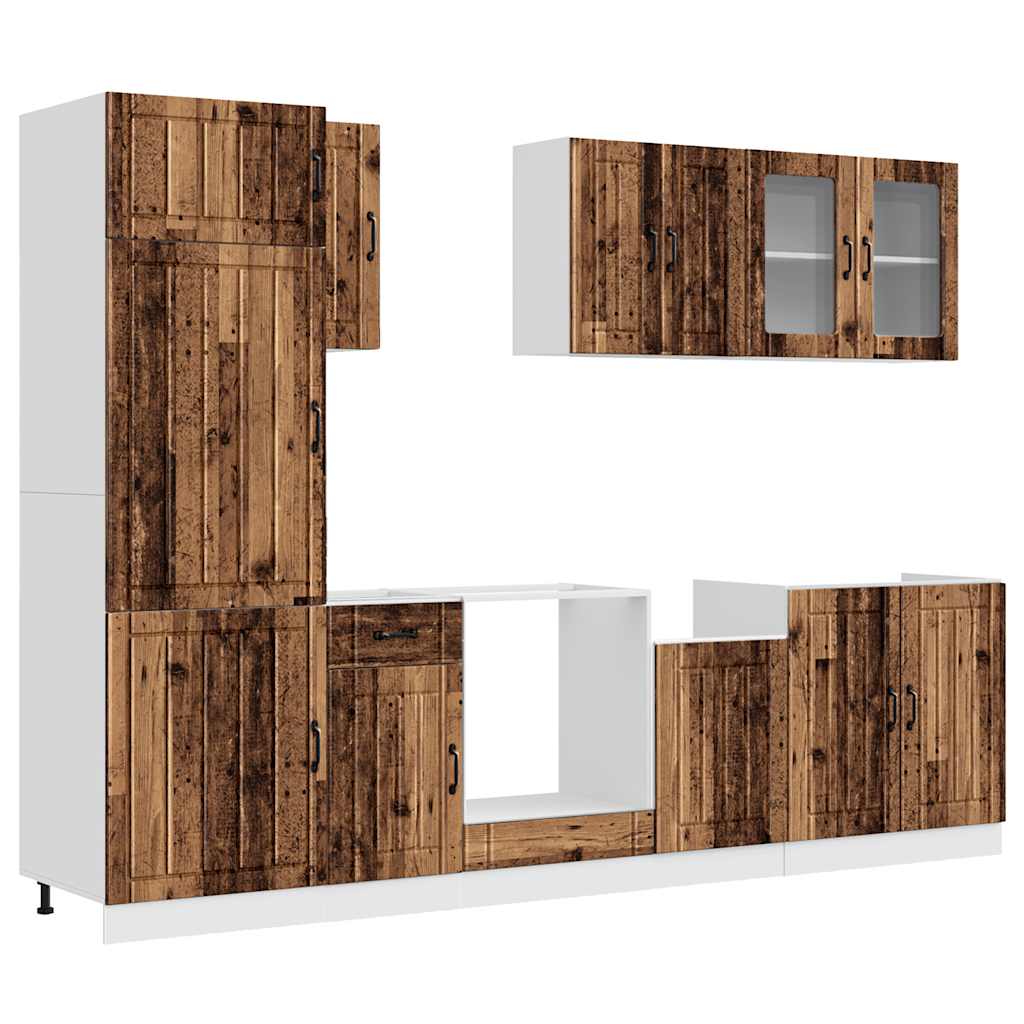 vidaXL 8 Piece Kitchen Cabinet Set "Kalmar" Old Wood Engineered Wood