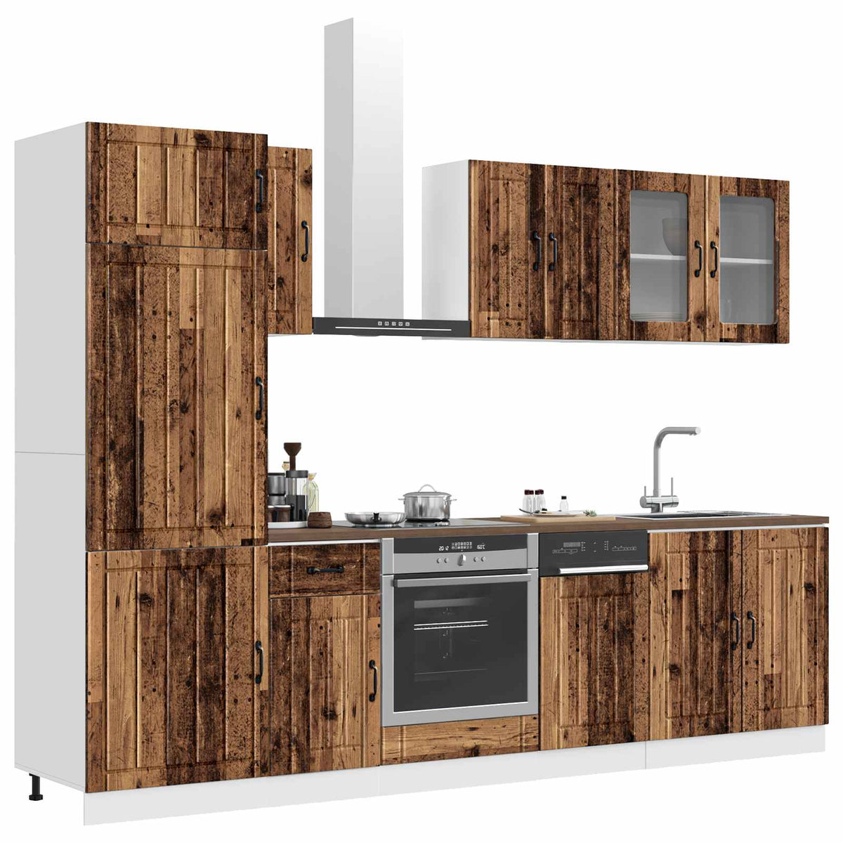 vidaXL 8 Piece Kitchen Cabinet Set "Kalmar" Old Wood Engineered Wood