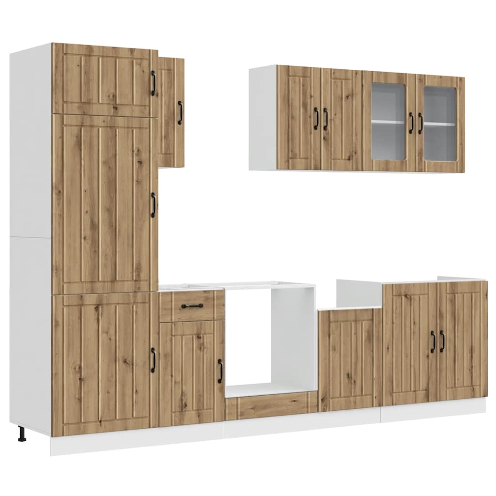 vidaXL 8 Piece Kitchen Cabinet Set "Kalmar" Artisan Oak Engineered Wood