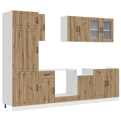 vidaXL 8 Piece Kitchen Cabinet Set "Kalmar" Artisan Oak Engineered Wood