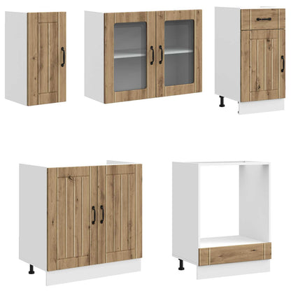 vidaXL 8 Piece Kitchen Cabinet Set "Kalmar" Artisan Oak Engineered Wood