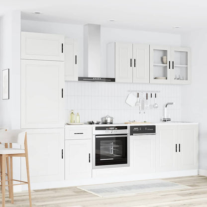 vidaXL 8 Piece Kitchen Cabinet Set Porto White Engineered Wood
