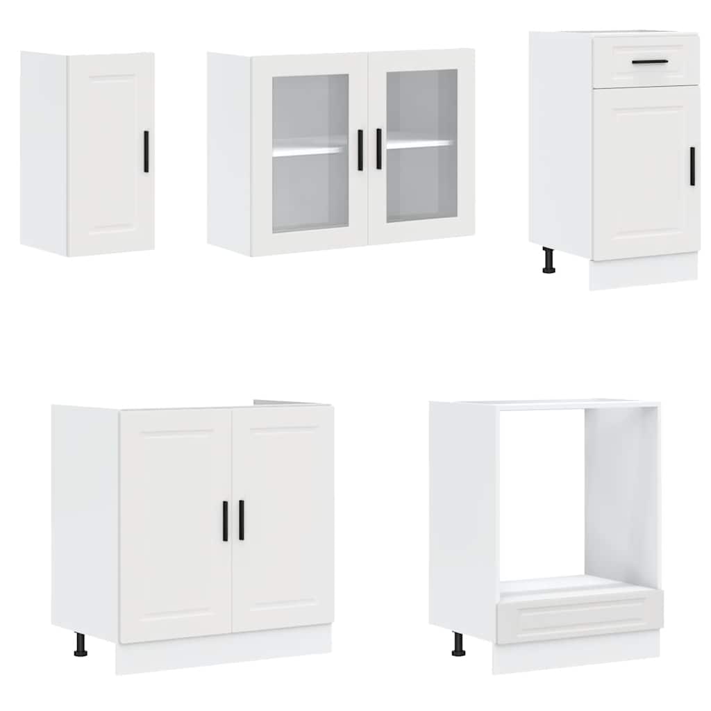 vidaXL 8 Piece Kitchen Cabinet Set Porto White Engineered Wood