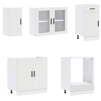 vidaXL 8 Piece Kitchen Cabinet Set Porto White Engineered Wood