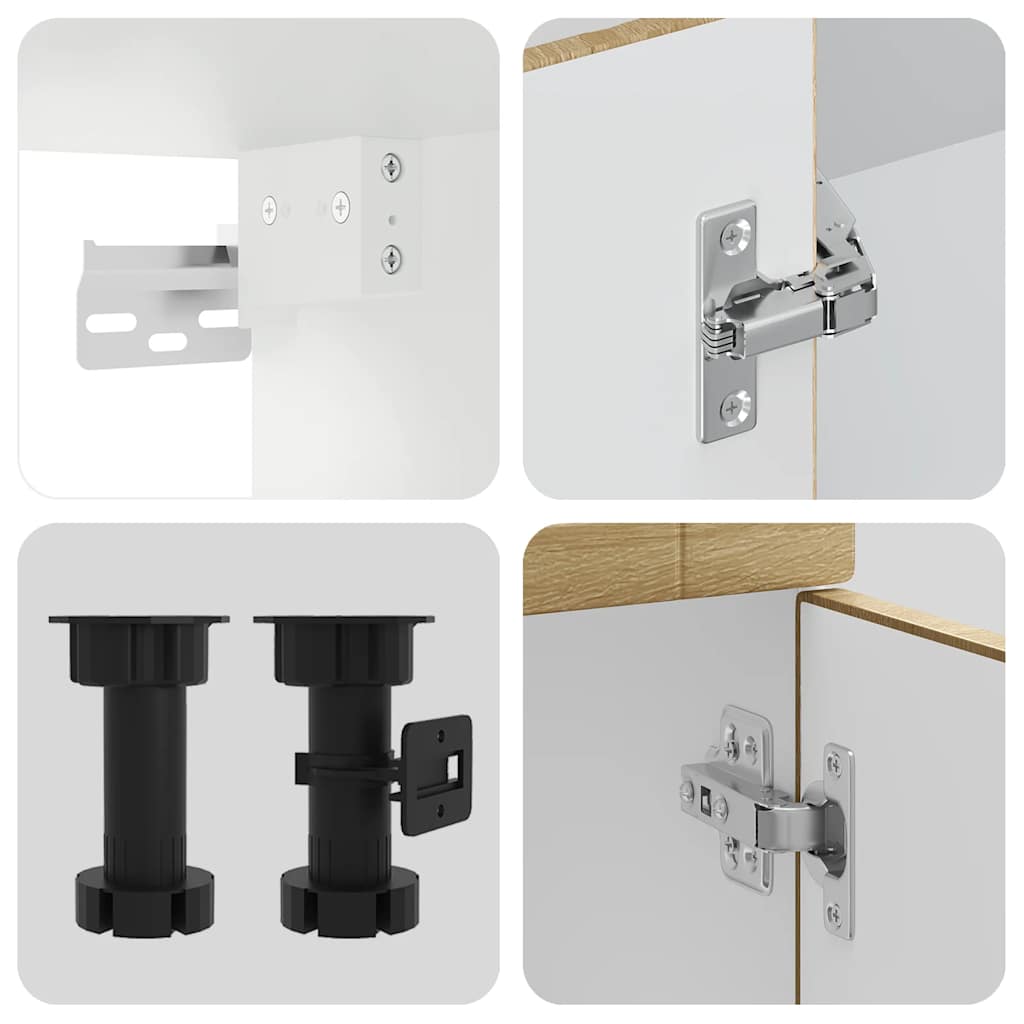 vidaXL 8 Piece Kitchen Cabinet Set Porto Sonoma Oak Engineered Wood