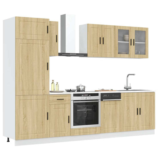 vidaXL 8 Piece Kitchen Cabinet Set Porto Sonoma Oak Engineered Wood