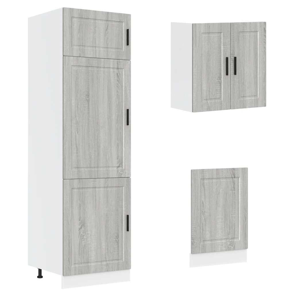 vidaXL 8 Piece Kitchen Cabinet Set Kalmar Grey Sonoma Engineered Wood