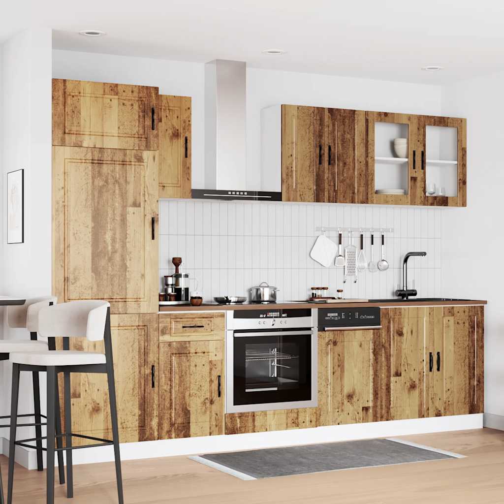 vidaXL 8 Piece Kitchen Cabinet Set Kalmar Old Wood Engineered Wood