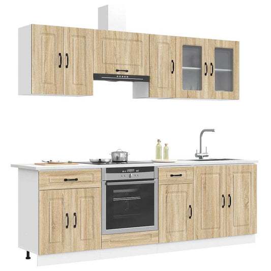 vidaXL 8 Piece Kitchen Cabinet Set "Kalmar" Sonoma Oak Engineered Wood