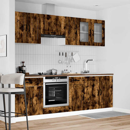 vidaXL 8 Piece Kitchen Cabinet Set "Kalmar" Smoked Oak Engineered Wood