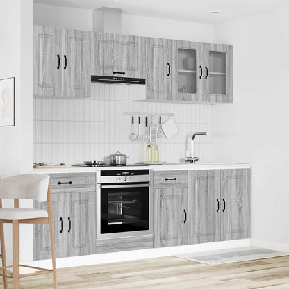 vidaXL 8 Piece Kitchen Cabinet Set "Kalmar" Grey Sonoma Engineered Wood