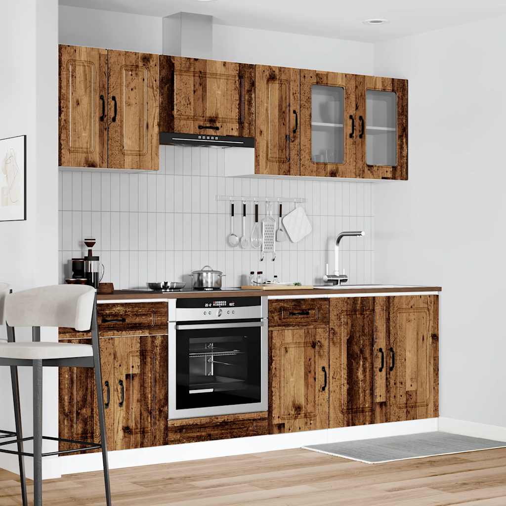 vidaXL 8 Piece Kitchen Cabinet Set "Kalmar" Old Wood Engineered Wood
