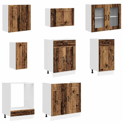 vidaXL 8 Piece Kitchen Cabinet Set "Kalmar" Old Wood Engineered Wood