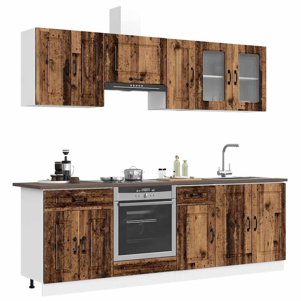 vidaXL 8 Piece Kitchen Cabinet Set "Kalmar" Old Wood Engineered Wood