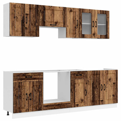 vidaXL 8 Piece Kitchen Cabinet Set "Kalmar" Old Wood Engineered Wood