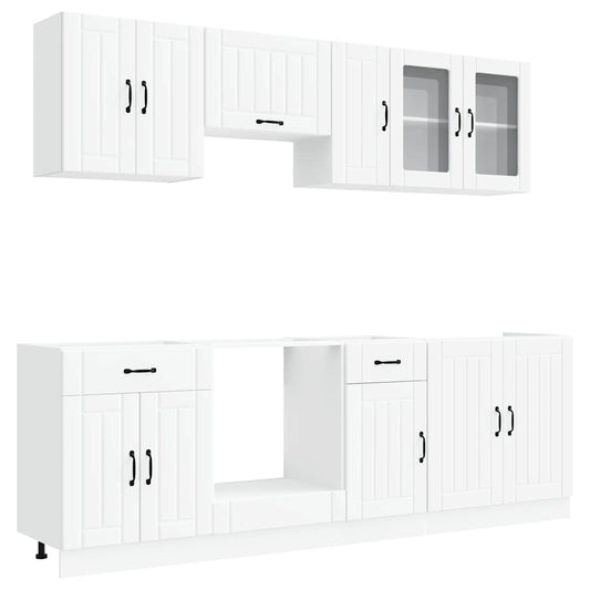 vidaXL 8 Piece Kitchen Cabinet Set "Kalmar" White Engineered Wood