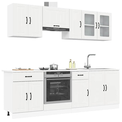 vidaXL 8 Piece Kitchen Cabinet Set Kalmar White Engineered Wood