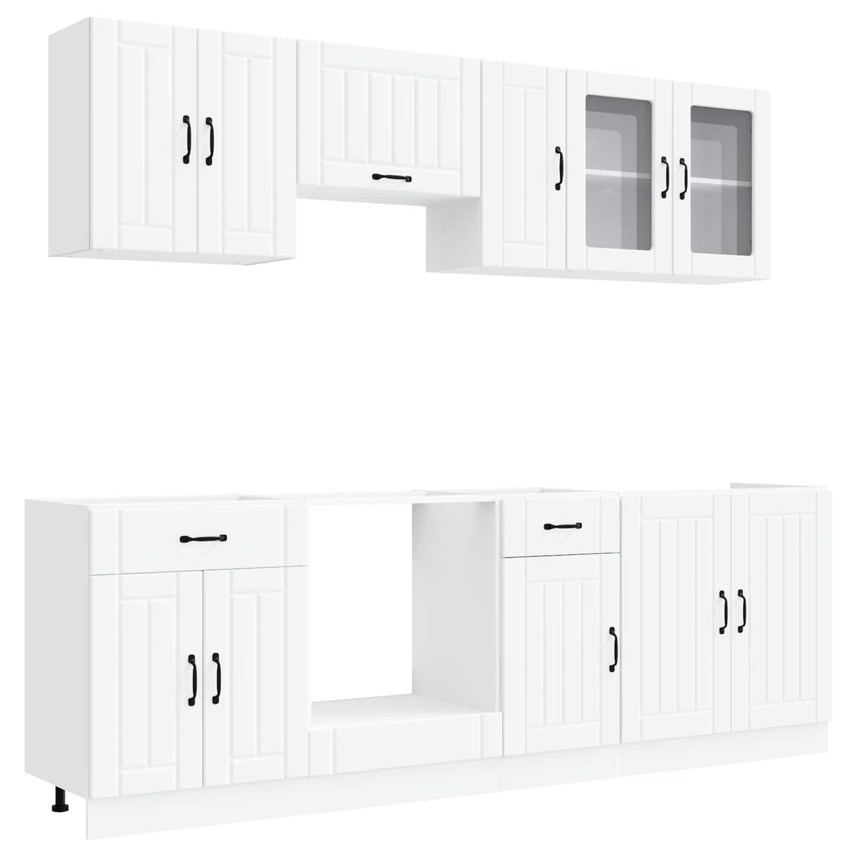 vidaXL 8 Piece Kitchen Cabinet Set "Kalmar" White Engineered Wood