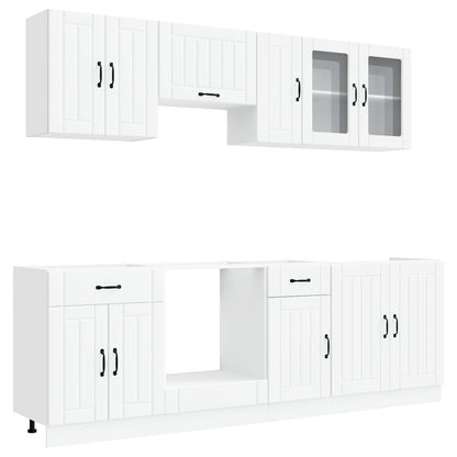 vidaXL 8 Piece Kitchen Cabinet Set "Kalmar" White Engineered Wood