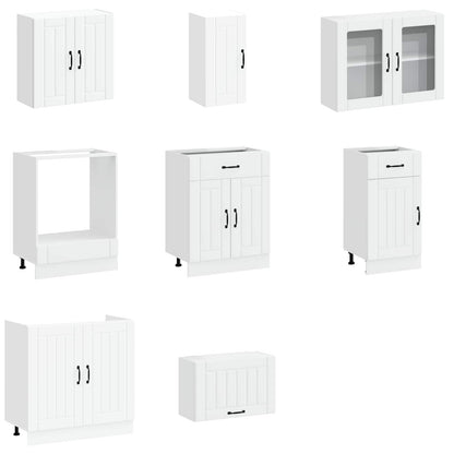 vidaXL 8 Piece Kitchen Cabinet Set "Kalmar" White Engineered Wood