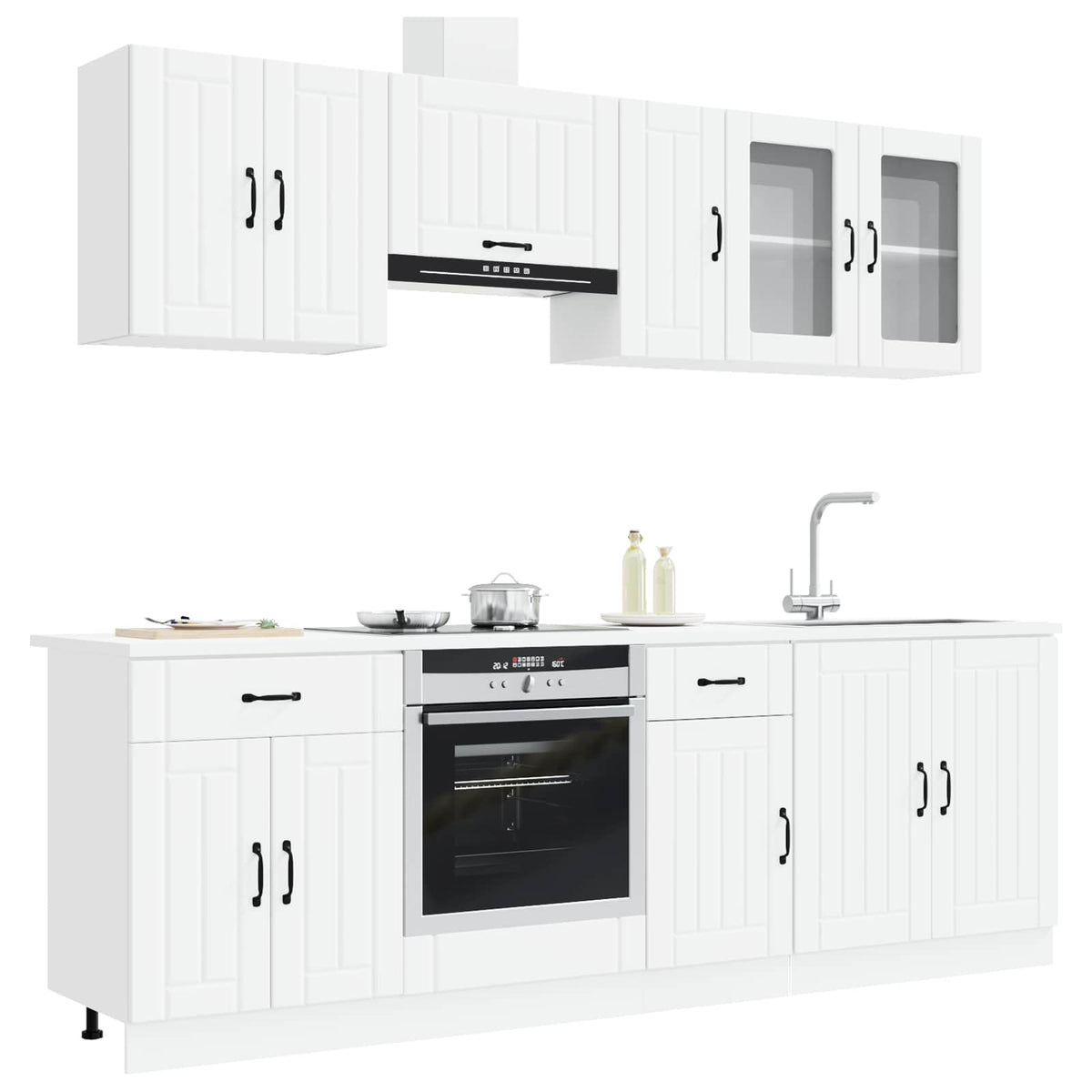 vidaXL 8 Piece Kitchen Cabinet Set "Kalmar" White Engineered Wood