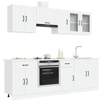 vidaXL 8 Piece Kitchen Cabinet Set "Kalmar" White Engineered Wood
