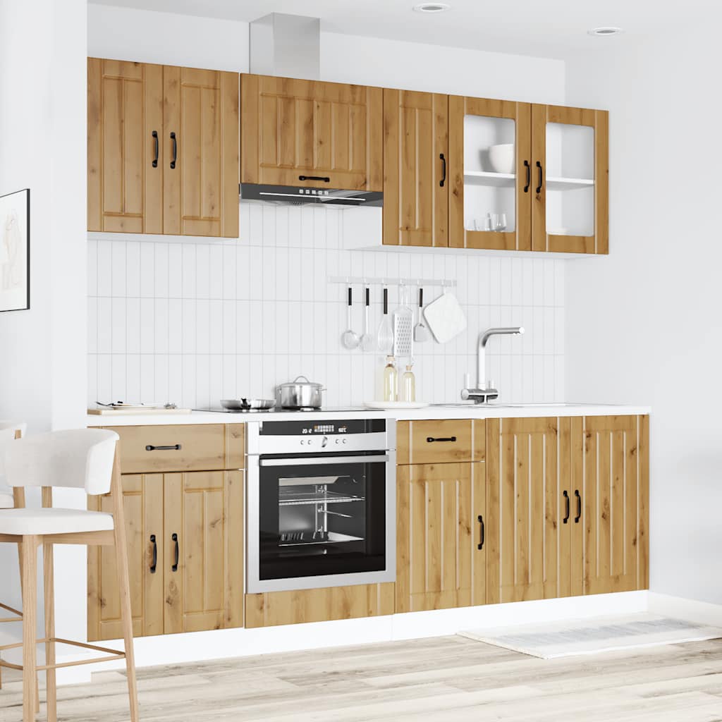vidaXL 8 Piece Kitchen Cabinet Set "Kalmar" Artisan Oak Engineered Wood