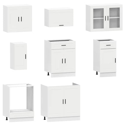 vidaXL 8 Piece Kitchen Cabinet Set Porto White Engineered Wood