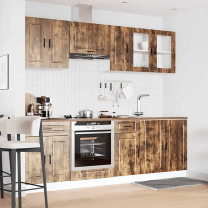 vidaXL 8 Piece Kitchen Cabinet Set Porto Smoked Oak Engineered Wood
