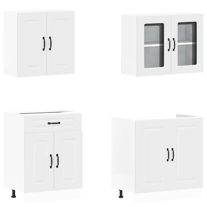 vidaXL 4 Piece Kitchen Cabinet Set Kalmar White Engineered Wood