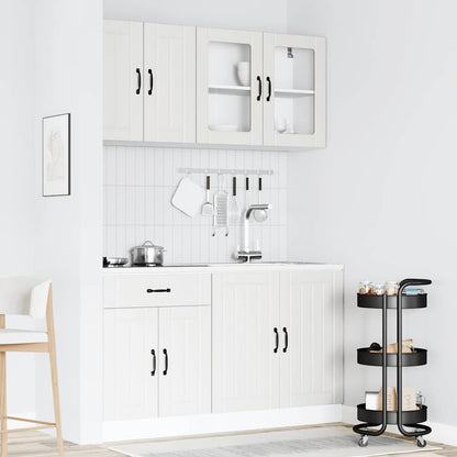 vidaXL 4 Piece Kitchen Cabinet Set Lucca White Engineered Wood