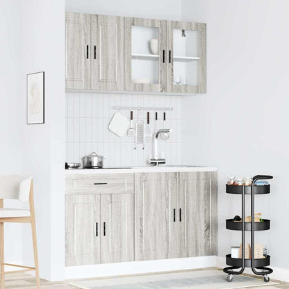 vidaXL 4 Piece Kitchen Cabinet Set Porto Grey Sonoma Engineered Wood