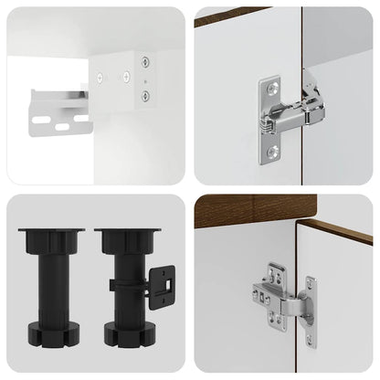 vidaXL 4 Piece Kitchen Cabinet Set Porto Brown Oak Engineered Wood