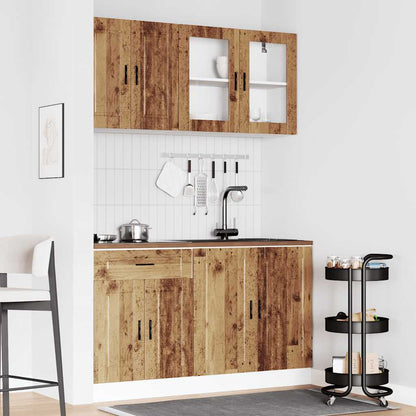 vidaXL 4 Piece Kitchen Cabinet Set "Porto" Old Wood Engineered Wood