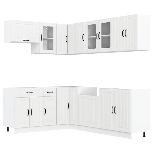 vidaXL 11 Piece Kitchen Cabinet Set "Lucca" White Engineered Wood