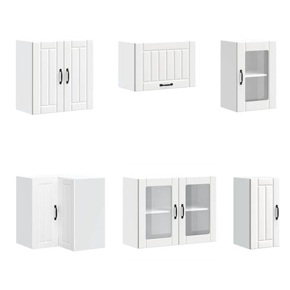 vidaXL 11 Piece Kitchen Cabinet Set Lucca White Engineered Wood