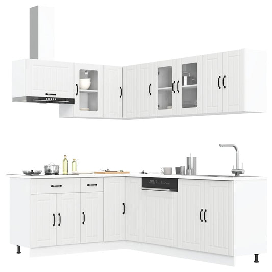 vidaXL 11 Piece Kitchen Cabinet Set "Lucca" White Engineered Wood