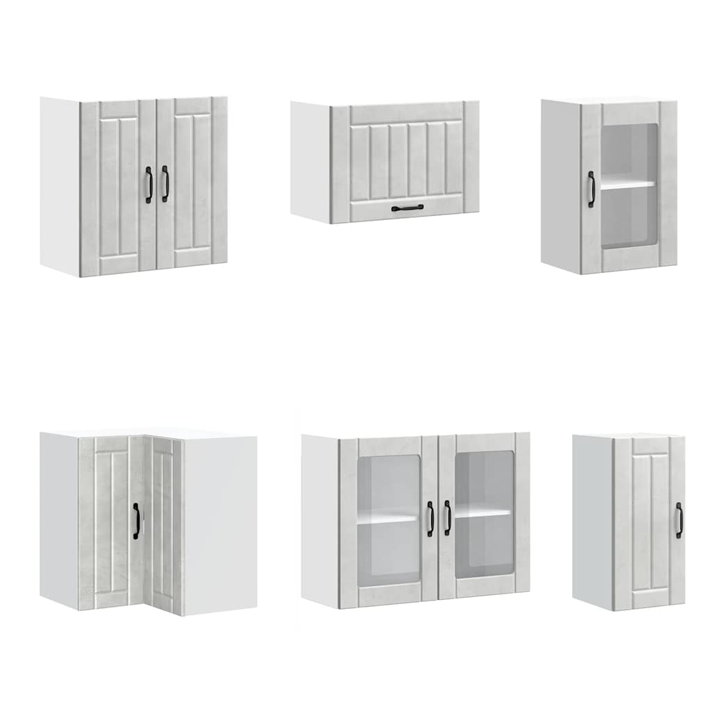 vidaXL 11 Piece Kitchen Cabinet Set Lucca Concrete Grey Engineered Wood