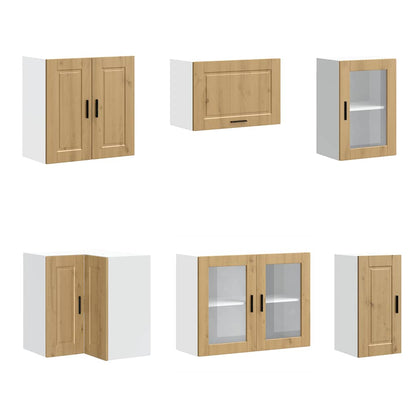 vidaXL 11 Piece Kitchen Cabinet Set Porto Artisan Oak Engineered Wood