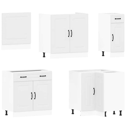 vidaXL 11 Piece Kitchen Cabinet Set Kalmar White Engineered Wood