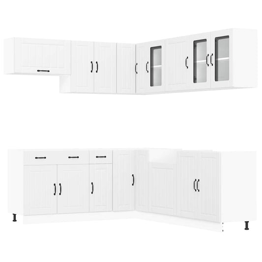 vidaXL 11 Piece Kitchen Cabinet Set "Lucca" White Engineered Wood