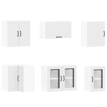 vidaXL 11 Piece Kitchen Cabinet Set Lucca White Engineered Wood