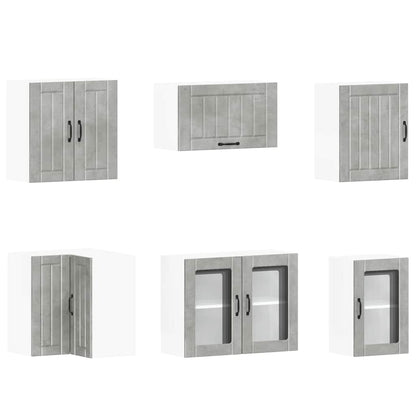 vidaXL 11 Piece Kitchen Cabinet Set Lucca Concrete Grey Engineered Wood