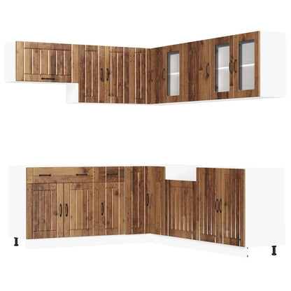 vidaXL 11 Piece Kitchen Cabinet Set Lucca Old Wood Engineered Wood