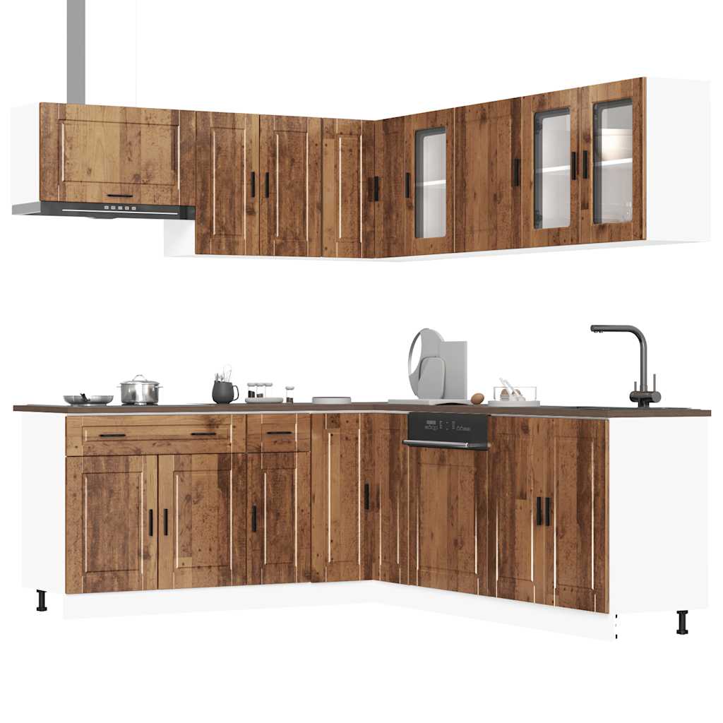 vidaXL 11 Piece Kitchen Cabinet Set Porto Old Wood Engineered Wood